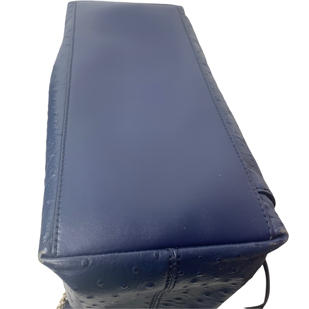 Kate Spade a la vita ostrich halsey Large Navy Leather Bag - Picture 14 of 16